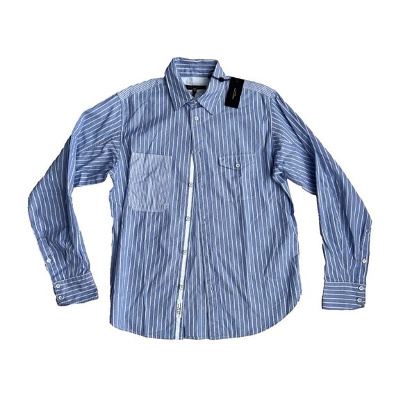 Rag & Bone Engineered Workwear Shirt Blue Striped ( S ) - Picture 3 of 4